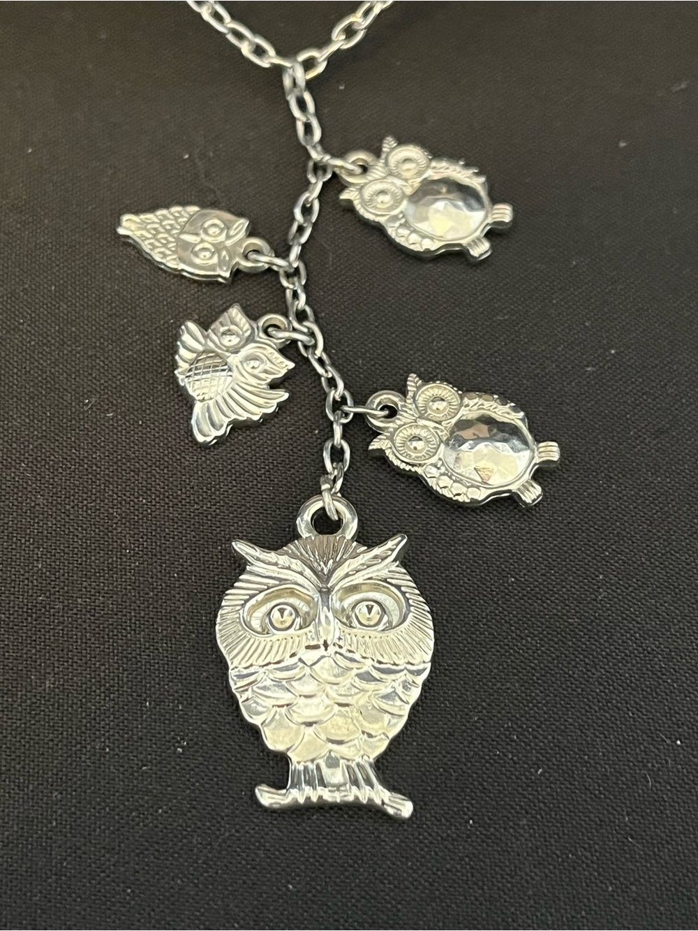 Silver Owl Charm Necklace - Women Jewelry